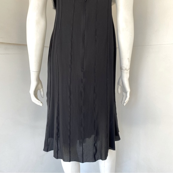 Nina Ricci for Barney's Black Silk Ruffle Dress - M - Picture 7 of 10